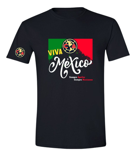 Playera Mexicana Deportiva Hombre América Viva México