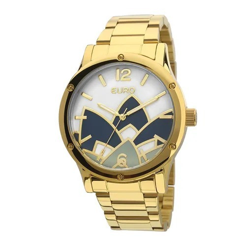 Relógio Euro Feminino Madrepérola Dourado - 7891530360824