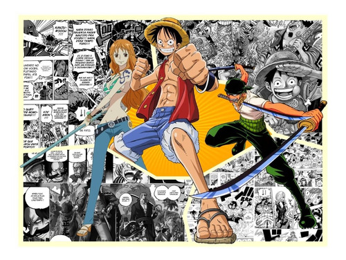 Adesivo Decorativo Papel De Parede One Piece Mangá 12m²