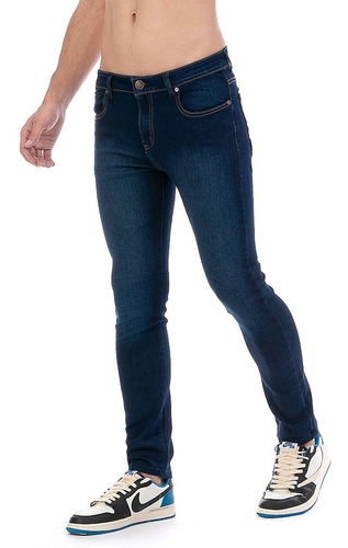 Imagen 6 de 9 de Jeans Pantalón De Mezclilla Caballero Skinny Stone Oscuro