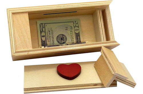 Puzzle Box Enigma Corazón Secreto - Sujeta Dinero Y Tarje...