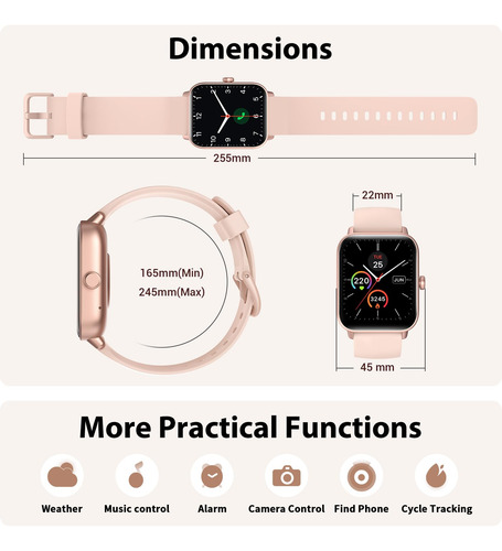 Reloj Inteligente Tensky 1.8 Pulgadas Android/ios Con Alexa