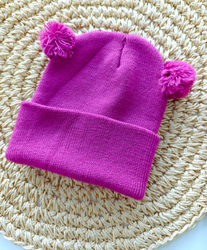 Gorro De Lana Para Bebe Gorrito Invierno Bebe Pompon 7 Unico Lana Cashmilon