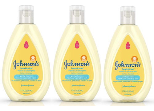 Johnsons Baby Head To Toe Wash And Shampoo 3 Unidades De 1..