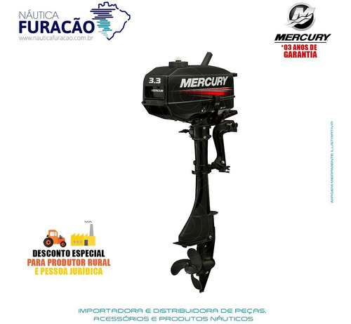 Motor De Popa Mercury 2 Tempos 3.3hp M Japao