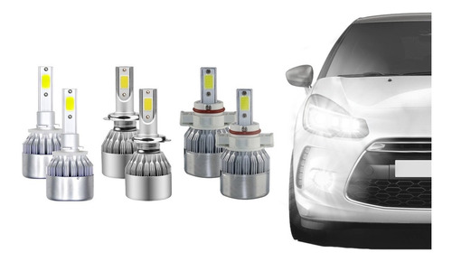 Kit Ultra Led Full Citroen Ds3 2012 À 2014 Baixa Alta Milha