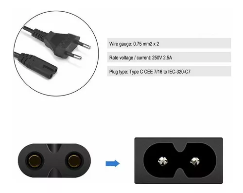 CABLE DE ALIMENTACION 220V ORIGINAL - PS3 Y PS4