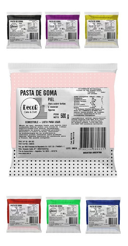 Pasta Goma De Colores 500g - Decor