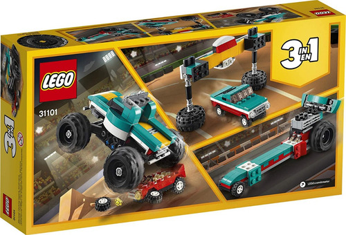 Lego Creator 3en1 Monster Truck Toy 31101 Cool Building 163p