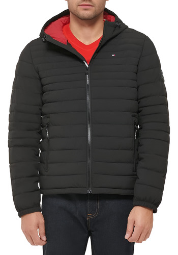 Chamarra Tommy Hilfiger Hombre Impermeable Con Capucha