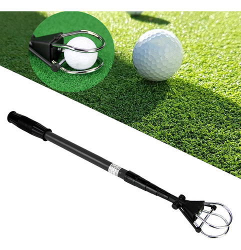Recogedor De Pelotas De Golf, Agarrador Negro 60x183cm