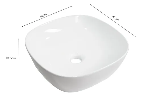 Lavamanos Ceramica Blanco Vessel 40*40*13,5cm