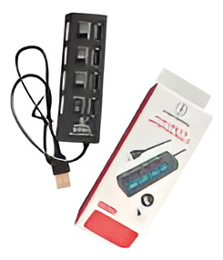 Hub Usb 2.0 Kapbom Ka-h4u 4 Portas Com Led