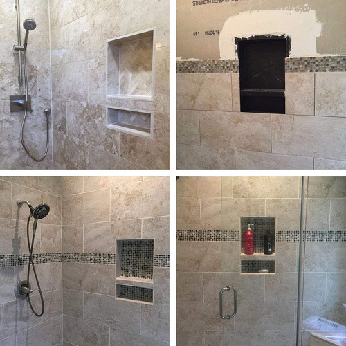Nicho De Azulejos Para Ducha De 17 X 25 Pulgadas. Dimensione
