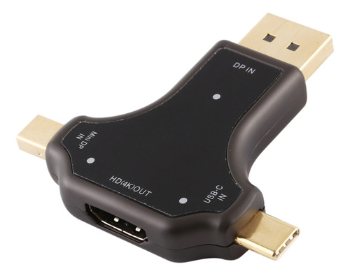 D63a Displayport + Mini Dp + Type-c M To Hdmi F Adapter