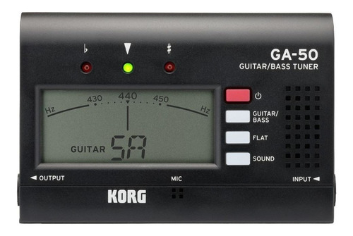 Afinador De Guitarra Y Bajo Korg Ga-50 Con Micrófono Cuo