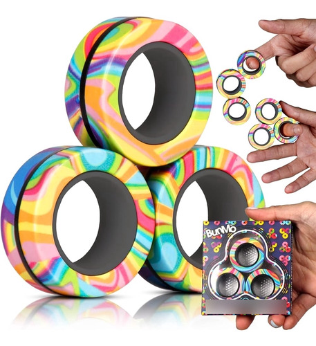 Anillos Magnéticos Bunmo Multicolor | Fidget Toys Adultos | 