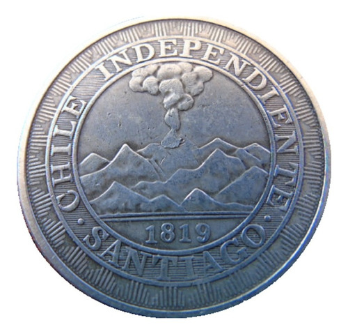 Moneda Conmemorativa Histórica Peso Volcán 1819 Chile