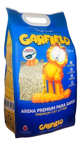 Arena Premium Para Para Gatos 10kg - Garfield x 10kg de peso neto  y 10kg de peso por unidad