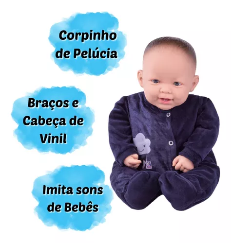 Boneco Bebê Reborn Recém Nascido Menino com acessórios - Shop Coopera