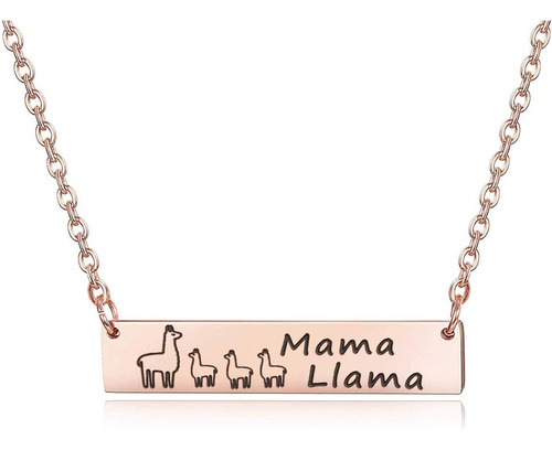 Pliti Mama Gift Mama Llama Bar Collar Alpaca Llama Jewelry