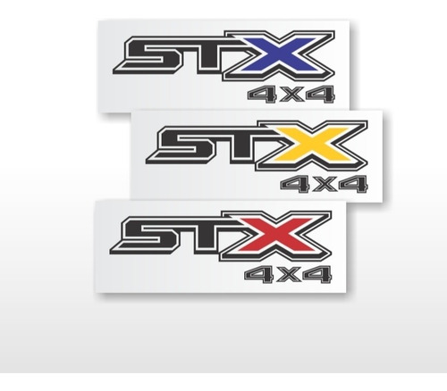 Par Emblema Sticker Ford F-150 4x4 Stx 2015-2021 Azu/roj/ama