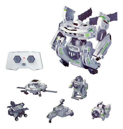 6 En 1 Robot Espacial Con Control Remoto 2.4ghz Bloques