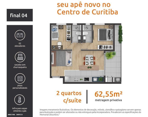 Imagem 15 de 15 de Apartamento Para Venda Em Curitiba, Centro, 1 Dormitório, 1 Suíte, 1 Banheiro, 1 Vaga - Ap0251_1-2173679