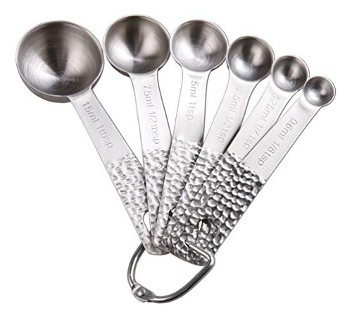 Conjunto De Tazas Y Cucharas Medidoras De Acero Inoxidable