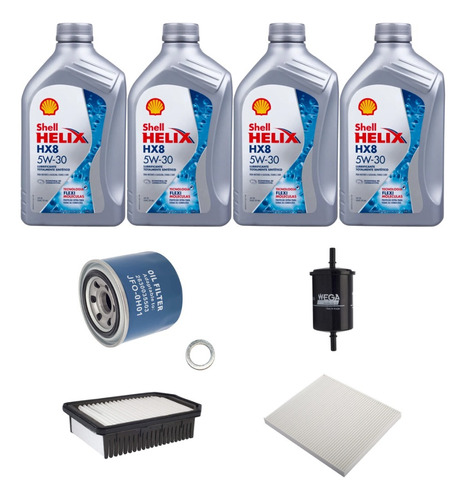 Kit Revisão Troca Óleo Shell + Filtros Hb20 1.6 2012 A 2023