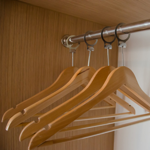 Tubo Redondo Para Closet 1 Metro Cromado + 2 Bridas