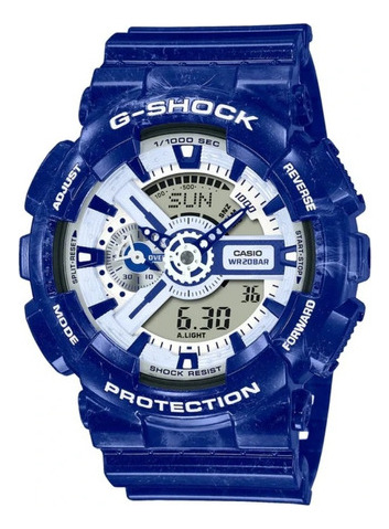 Reloj Casio G-shock Ga110bwp-2a Original Para Hombre Color de la correa Azul Color del bisel Azul Color del fondo Celeste