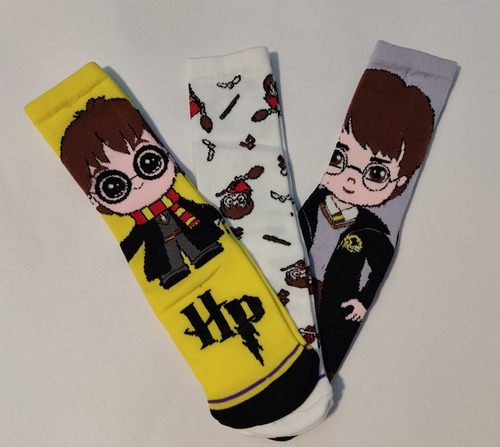 Calcetas 3/4 Harry Potter Microfibra Unitalla Unisex 3 Pares