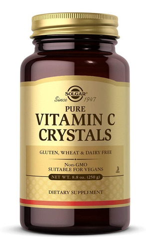 Cristales De Vitamina C Pura Solgar 250 G