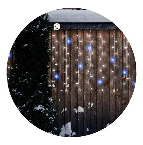 Cortina Led 3 X 1 M 120 Led Destellos Luces Navidad 1321b