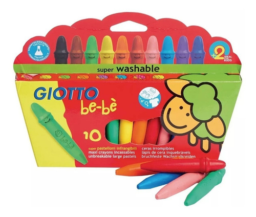 Crayones + Sacapuntas Bebe X10 Colores Giotto