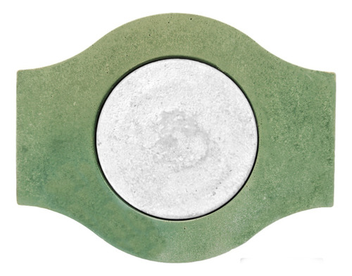 Adoquín Omega De Concreto Verde Gris/blanco 18,5 X 23,5