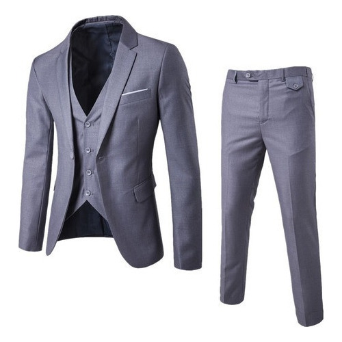 Traje De Novio Slim Fit De 3 Piezas For Hombre