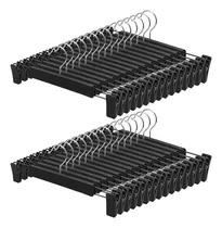 Comprar Perchas Zoutog Para Pantalones, Con Clips, Negras , X30 Uni