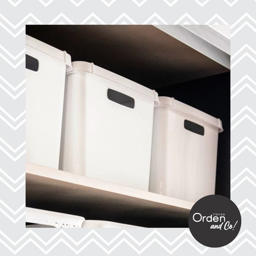 Imagen 2 de 9 de Canasto Contenedor Organizador Con Tapa - Liso