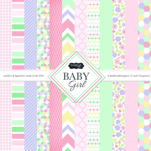 Scrapbook Customs Tematica Papel Kit Baby Girl
