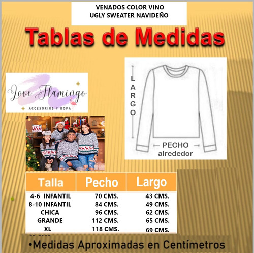 Ugly Sweater Navideño Infantil Y Adulto Sueter Tejido 1 Pza.