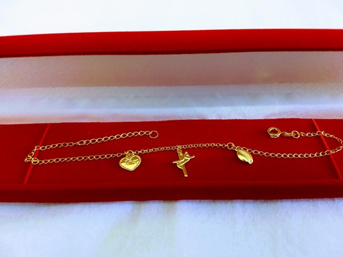 Polseira Feminino Banhado A Ouro 18k 1 Ano De Garantia
