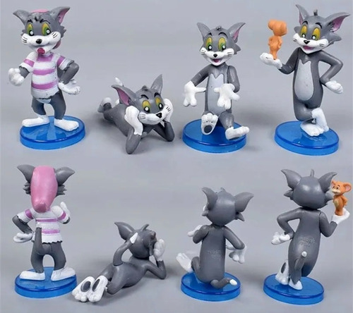 Pack De 9 Figuras De Colección Tom Y Jerry Gato Ratón