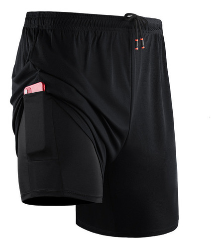 Gimnasio Short Deportes 2 En 1 Hombre Running Doble Capa