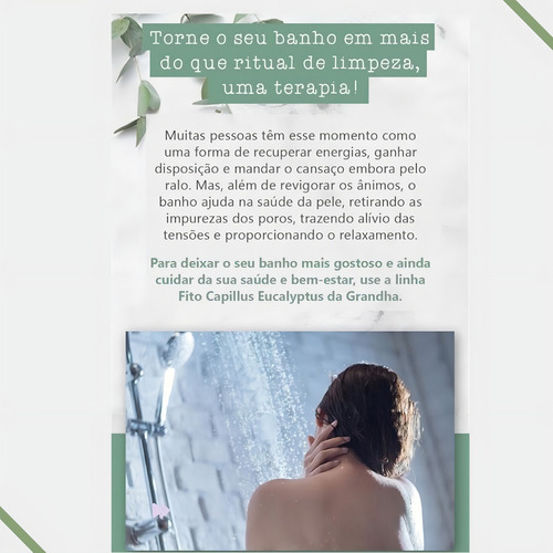 Shampoo Grandha Fito Capillus Eucalyptus 1l Cabelo Sensivel