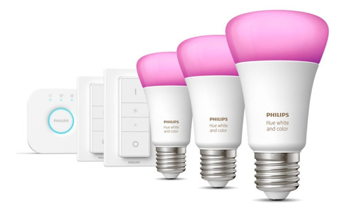 Kit Philips Hue Bridge + 3 White & Color Ambience + 2 Dimmer