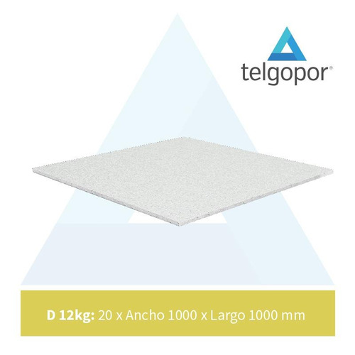 Placa Plancha Telgopor 1000mm X 1000mm X 20mm  13kg/m3