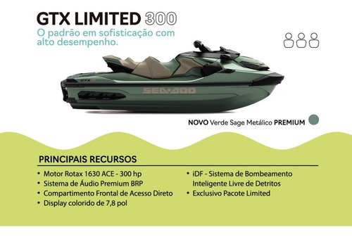 Imagem 1 de 2 de Sea Doo Gtx X300 Limited 2022 Jet Ski