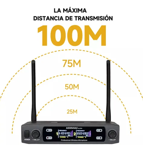 Micrófonos Inalámbricos De Gochanmi V200 Uhf Mano 2 Canales
